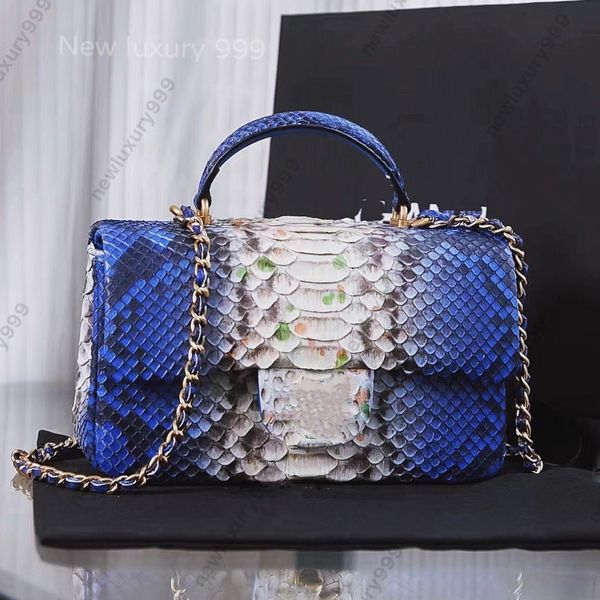 10A Mirror Designer Handbag Классическая брендовая сумка через плечо из импортной змеиной кожи, модная мини-сумка через плечо с оригинальной подарочной коробкой