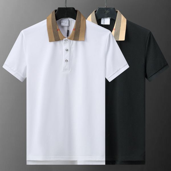 2024Designer Fashion Top Business Clothing Polo Hugo Logo gesticktes Kragendetail