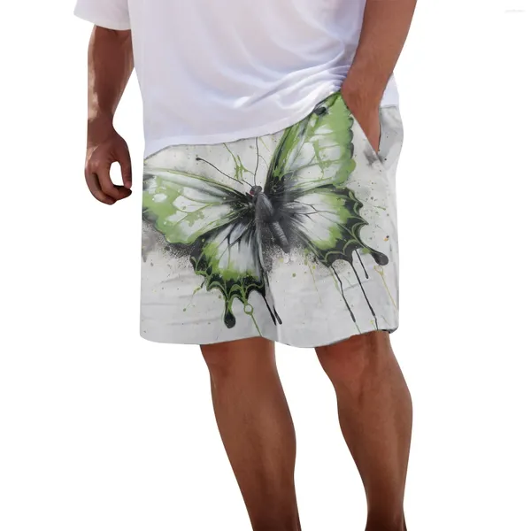 Shorts masculinos carga para homens 3D impressão digital praia com bolsos verão casual caminhadas ao ar livre trabalho plus size calças