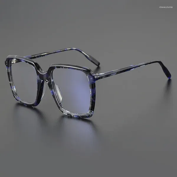 Sonnenbrillenrahmen Nische Handgefertigte Brillengestelle Herren- und Damendesigner Retro Große Mode Quadratische optische Verschreibung