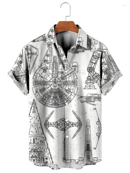 Männer Casual Hemden Vintage Shirt Für Männer 3d Karte Gedruckt Kurzarm Männlich Revers Taste Kleidung Mode Tops Übergroßen t-shirt