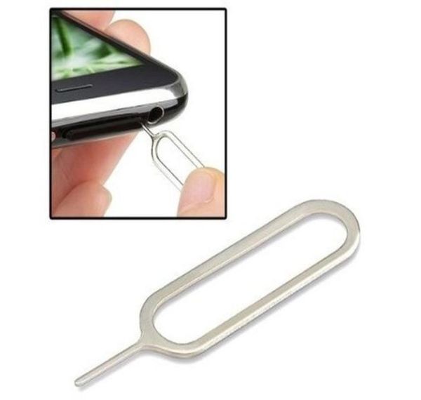 A agulha mais barata do cartão SIM para iPhone 5 4 4S 3GS iPad 2 Tool de telefone celular bandeja de bandeja de ejeção de metal 10000pccarton55444444
