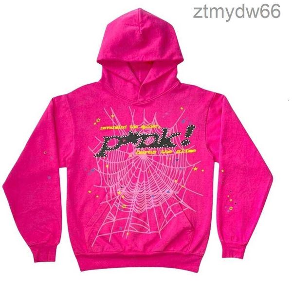 Дизайнерская толстовка с капюшоном Spider Mens Thug Young Pink 555555 Мужчины Женщины Hot Net Толстовка Веб-графика Толстовки Пуловеры с капюшоном PC6V PC6V