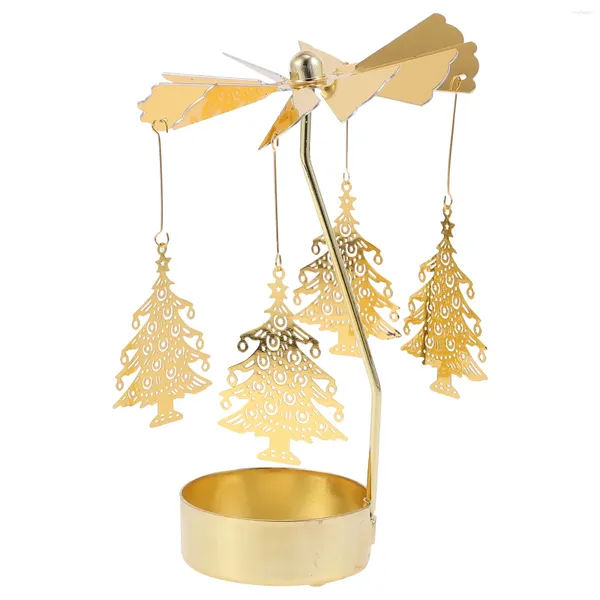 Portacandele rotanti Tea Light Candeliere Portacandele Girevole Alberi di Natale Forniture per decorazioni per feste