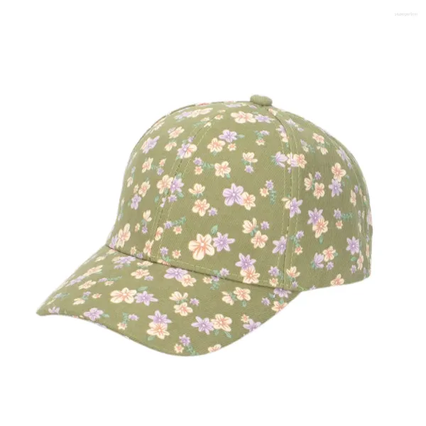 Бейсбольные кепки, осенняя женская бейсболка с цветочным принтом, саржевая вязка, женская шапка с цветами, 60 см, зеленая, белая, темно-синяя, кофейно-коричневая