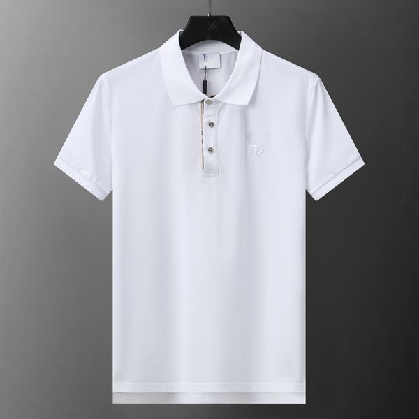 Mens pólo camisa de verão Camisa de luxo Roupas de luxo de algodão puro Manga curta