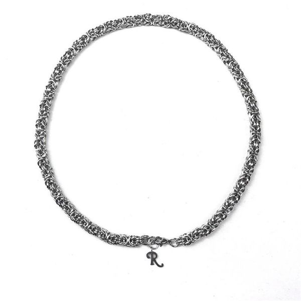 RAF Catena fatta a mano R Lettera Argento Collana in acciaio al titanio Bracciale Marea Marca Uomini e donne Moda Hip-Hop All-Match Jewelry286p