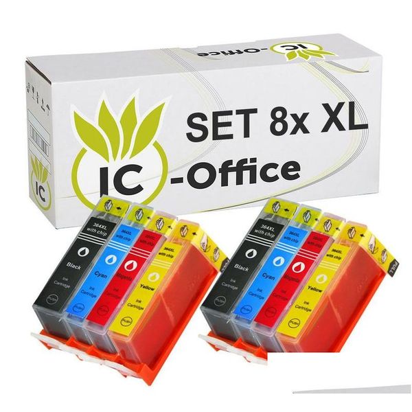 Altri prodotti per la stampa di imballaggi Stampante compatibile con 8 cartucce all'ingrosso con chip per 364 Xl Deskjet 3520 3522 Officejet 4620 4 Dhhtg