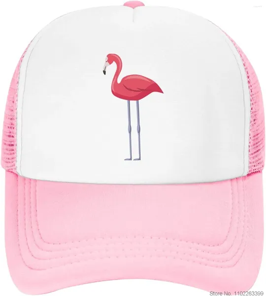 Ball Caps Pink Flamingo Baseball Cap für Kinder Mädchen Jungen Mesh leichte verstellbare Snapback Jagd