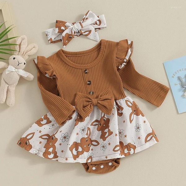 Kleidungssets Ostern Kleidung Baby Mädchen Strampler Langarm Body Overall Frühling Outfits