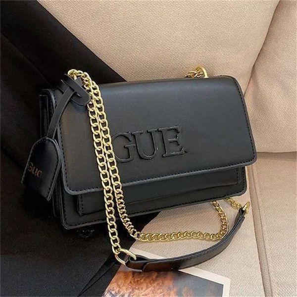 18% OFF Bolsa de grife Textura e Estilo Ocidental Alfabeto de Verão Avançado Corrente Flip Cap Grande Capacidade Um Ombro Crossbody Moda Nova Bolsa Feminina Versátil