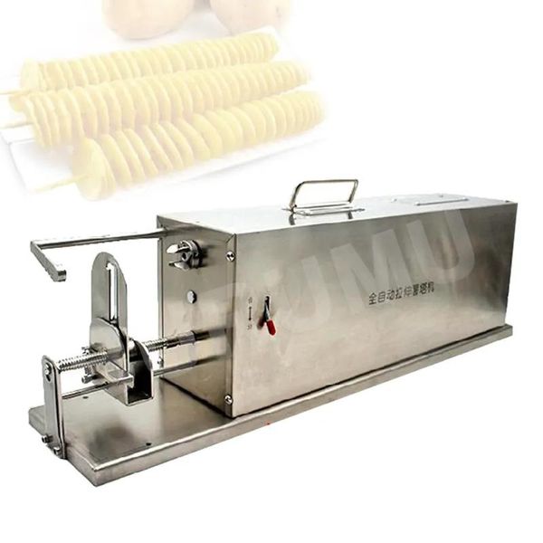 İşlemciler Spiral Patates Kesici Makinesi Otomatik Elektrikli Patates Kızartması Tornado Slicer Twister Spiralizer Maker