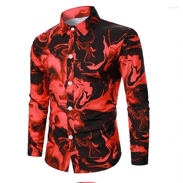Herren-Hemdhemden Mode luxuriöses hochwertiges Hemd für täglich gefesselte langärmelige rot lila Vier-Wege-Stretchstoff 2024