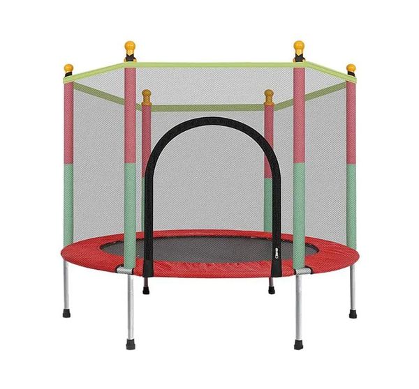 Trampoline Kindertrampolin mit Sicherheitsnetz, Sprungmatte und Federabdeckungspolsterung, belastbar mit 200 kg, für Kinder drinnen und draußen