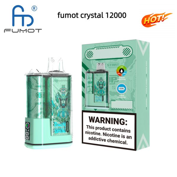 Одноразовый вейп Fumot Crystal 12000 слоеный RANDM сетчатая катушка умный вейп с экранным дисплеем, прямая оптовая продажа с фабрики