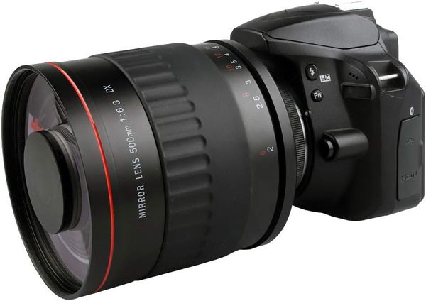 Lente espelho telefoto de foco fixo manual 500mm F6.3 para Canon Nikon Sony Olympus E-PL7 E-PL5 M10 OMD E-M1 Fuji Pentax KP K-1 Mark II K20D K10D K200D K100D K-5 K-7 K-20D Câmera DSLR