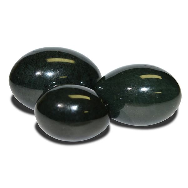 Jade yoni ovo de 3pcs nefrite jade ovos para mulheres exercícios de kegel para massageador de pedra do assoalho pélvico 231227