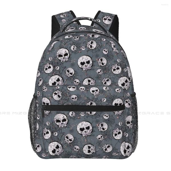 Рюкзак большой емкости, повседневная школьная сумка, забавные черепа, дорожные рюкзаки для ноутбука, многофункциональный мягкий рюкзак в стиле черепа для подростка