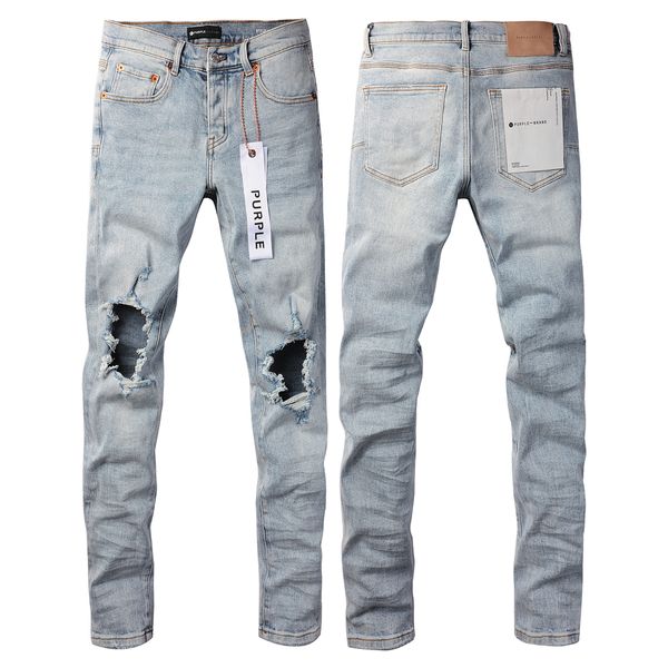 jeans viola Designer jeans pantaloni da uomo Vintage patchwork di lusso punk denim modello punto pantaloni da uomo retrò jeans di marca viola