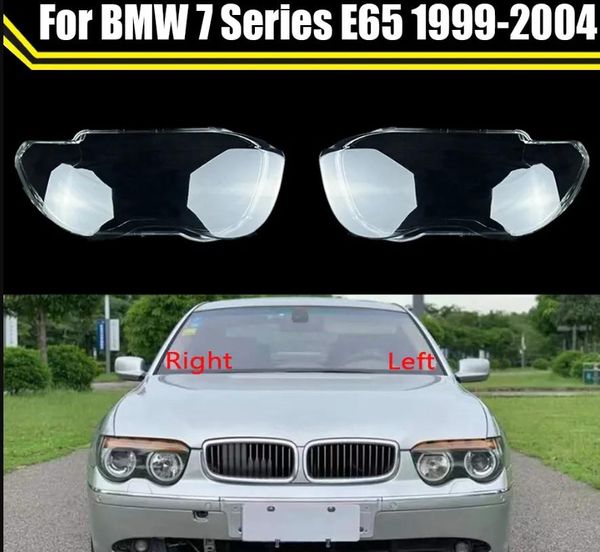 Zubehör Automatisch Lampenleuchte Hülle für BMW 7 Serie E65 E66 19992004 Scheinwerfer Objektiv Abdeckung Lampenschild Gla -Lampencover -Kappen Scheinwerferschale