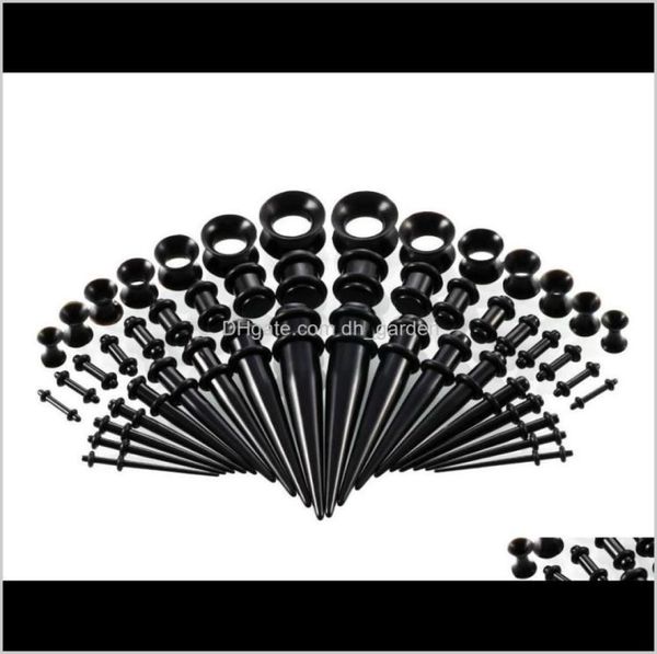 Tappi per le orecchie 50 pezzi Set Mix Formati Cono acrilico con tunnel Kit calibro per tappi per orecchie Set di espansori per barelle Gioielli penetranti per il corpo J6F5539242