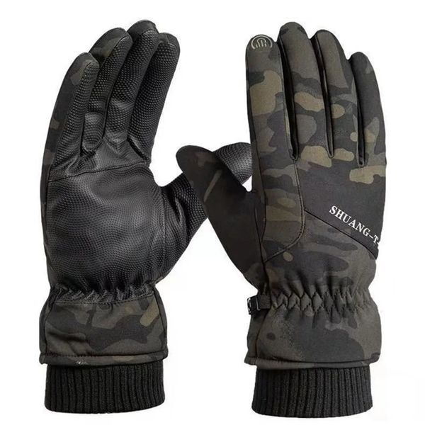 Luvas de esqui de inverno UNISSISEX Snow Camouflage luvas de camuflagem de inverno Luvas táticas para homens 231227