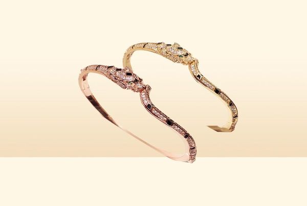 Personalidade de pulseira de leopardo dominante Mulheres 039s Bracelet Money Copper Material Luxuoso Dance Bracelet GI7870493