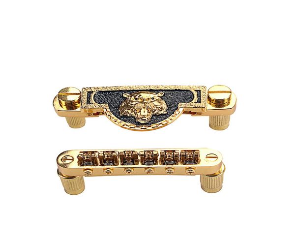 Gold Plated Guitar Roller Seldim Tuneomatic Bridge Tailipipip para Gibson LP ELECTRIC Guitar Parts7553799