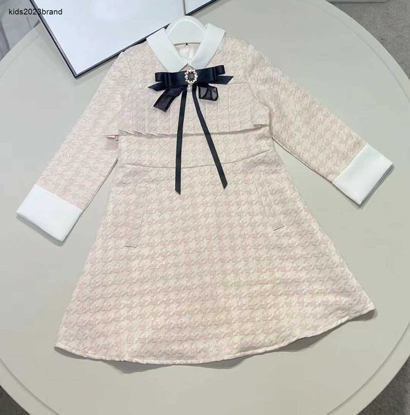 Новые детские платья, дизайнерская юбка для девочек, размер 110-160, детское платье с блестящими золотыми краями, платье для малышей с длинными рукавами, 20 декабря