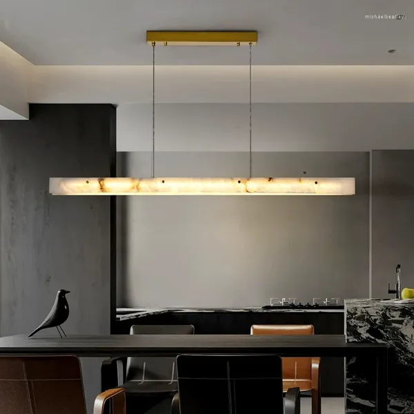 Lustres modernos estilo de luxo mármore led candelabro para sala de jantar cozinha quarto decoração de ouro luminária design suspensão luz