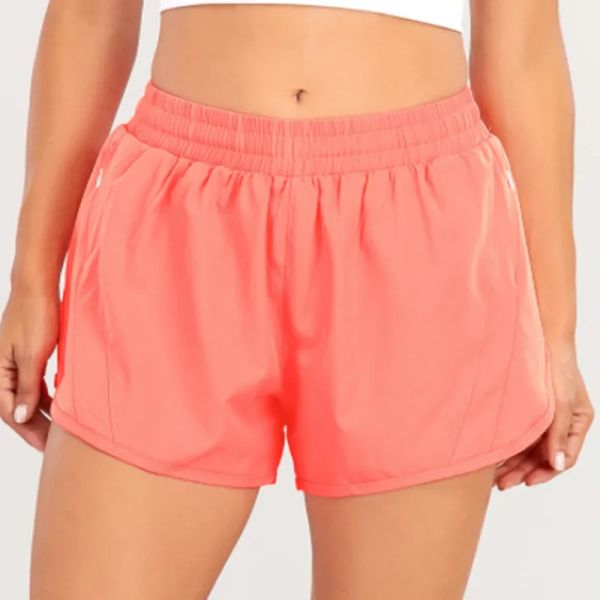 Donne Lemens Hotty Hot Shorts Yoga Shorts Outfit con esercizio fisico indossano pantaloni corti ragazze che gestiscono pantaloni elastici tasche di abbigliamento sportivo