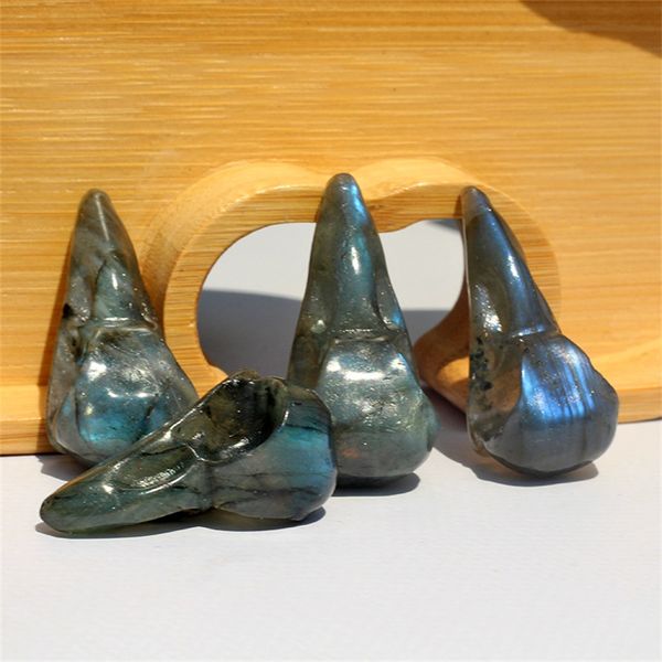 Decorazioni per uccelli in labradorite di cristallo naturale tirano figurine di cristallo di quarzo artigianali fatte a mano decorazione della casa