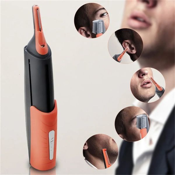 Nase Hair Trimmer Clipper Electric Bart Augenbrauen Rasierhauver Remover Gerät Batterie betriebene Frauen Frauen persönliche Gesichtspflegewerkzeug 231227