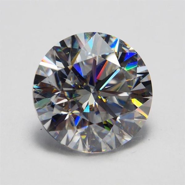 1 0 ct 6 5 mm D F Farbe VVS Runder Brillantschliff Laborzertifizierter Diamant-Moissanit mit einem Zertifikat, positiv getestet, loser Diamant196z