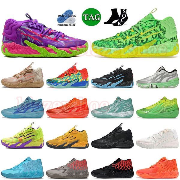 Designer lamelo sapatos ao ar livre MB.03 lemelo bola basquete sapato MB.02 Tóxico FOREVER RARE Ano Novo Chinês Azul Hive GutterMelo Sneakers Homens Mulheres Treinadores Esportes 36-46