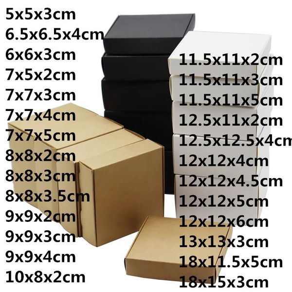 50 кусочков DIY Cowhide несколько размеров милая квадратная упаковочная коробка для кожи свадебные подарки