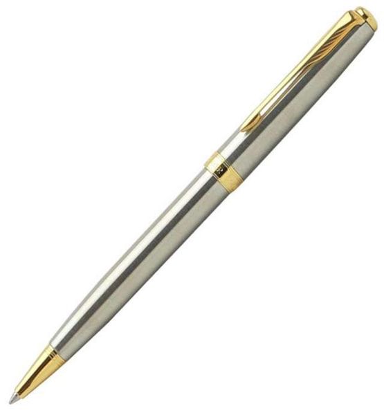 2PC LOT Office Parker Sonnet Series Office Prises Supplies Подарок золотая нержавеющая сталь матовая черная пера стрелка Ballpoint Pens3322045