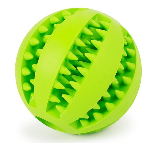 Haustier-Hundespielzeug-Ball, lustig, interaktiv, elastisch, Kauspielzeug für Hunde, für Zahnreinigung, Futterball, extra robuster Gummiball, Zahnreinigung, Futter-Snack-Ball