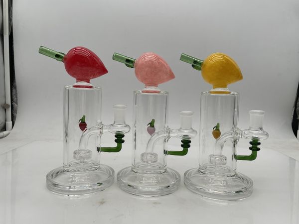 10 polegadas Bong Glass Hookah 4Colors Fruit Percolator 14mm Junta com tigela