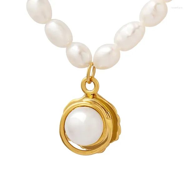 Anhänger Halskette französische Luxus Halskette Frauen Premium Nachahmung Perlen Schmuck Mode Hochzeitsfeier Geschenk