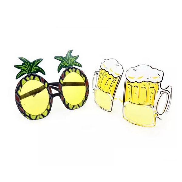 Altri articoli per feste per eventi Occhiali da sole da spiaggia hawaiana con ananas Bicchieri da birra gialli Occhiali da festa per galline Divertenti regali di Halloween Fa Dhraf