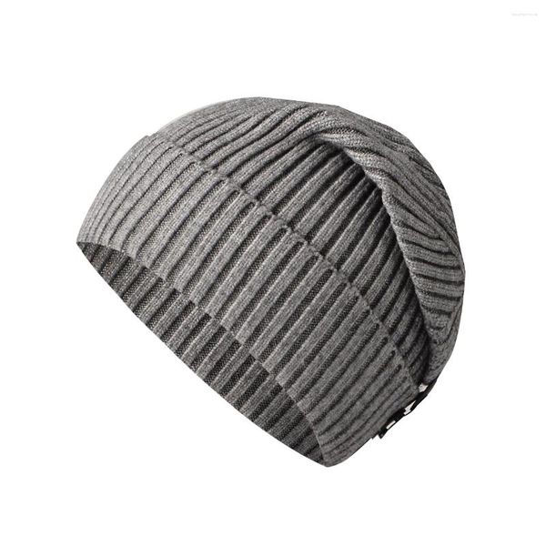 Boinas chapéus de chapéu de chapéu de inverno para homens Moda Moda Hat de malha quente Térmica Feiia