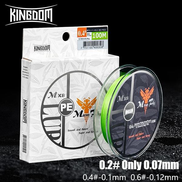 Kingdom Microfly 4 Fios trançados Linha de pesca pe