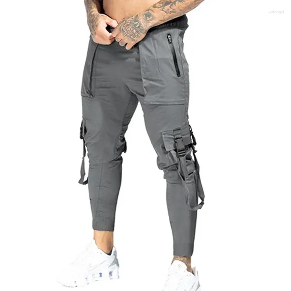 Pantaloni da uomo Autunno Casual Allentati Sport Strada Grandi dimensioni Gamba dritta alta Fasciatura Tuta Pantaloni Abbigliamento