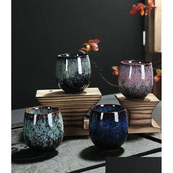 Theekopjes 1Pc Chinese Keramische Kop Kung Fu Set Porseleinen Theekopje Kleine Kom Gift Drop Levering Thuis Tuin Keuken eetkamer Bar Theeservies Dhcgw