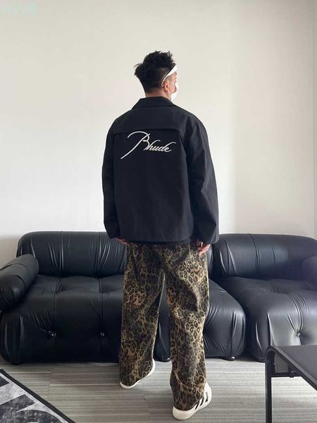 Erkek Ceketler Llit Rhudejackets Niche Trendy Marka Üç Boyutlu Kesim Nakış Dokuma Sonbahar Kış Clearit Zipper P1xo