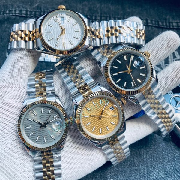 Tasarımcı Saatler Erkekler için Saatler Relojes Erkekler Lüks Erkekler Yüksek Kalite Boyutu 41mm 36mm Datejust Datejust Orologio Hareketi Saatler Relojes Watchwomen