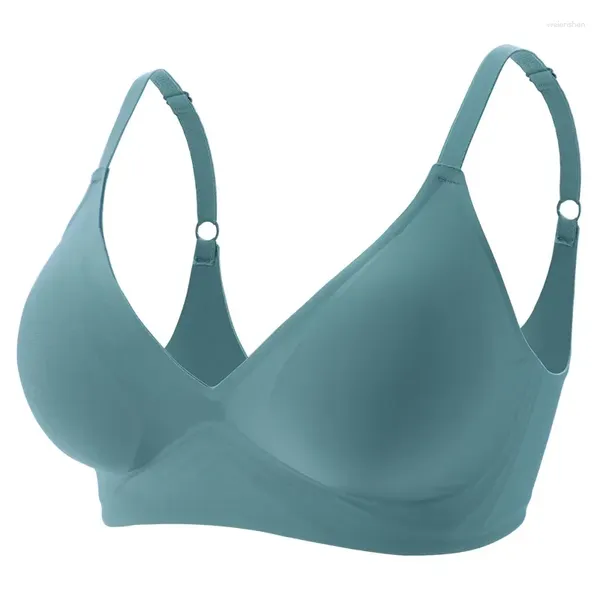 Yoga-Outfit, Latex-Gelee-Unterwäsche, nahtlose BHs für Damen, kabelloser Schlaf, abnehmbare, gepolsterte Bralette, einteiliger Büstenhalter ohne Draht, bequem