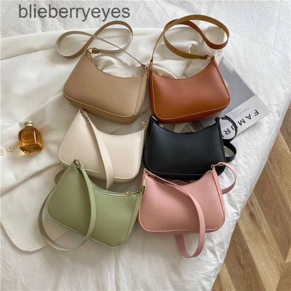 Umhängetaschen Neue Damen Retro Solid Color Fashion Handtaschen PU Leder Achselbeutel Casual Women Hobos Trendbliebereyes