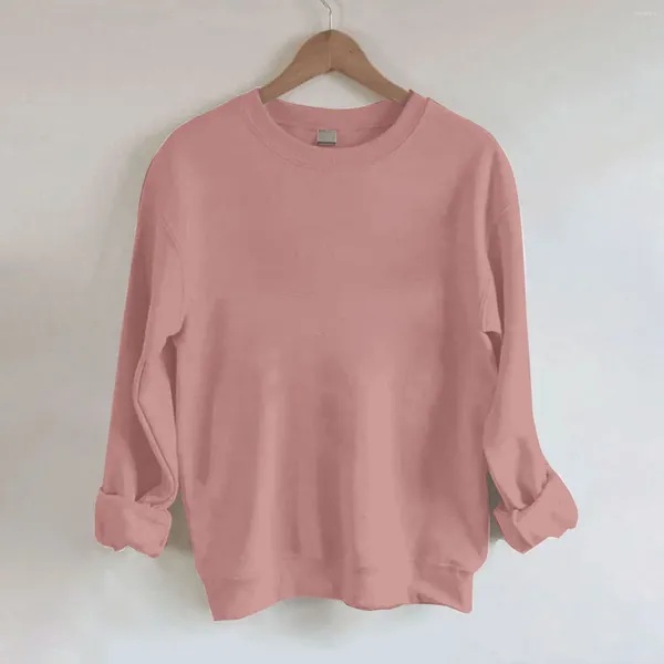 Felpe con cappuccio da donna Felpe tinta unita da donna Maglietta a maniche lunghe Oneck Abbigliamento T Camicie da donna Maniche corte Confezioni Spandex